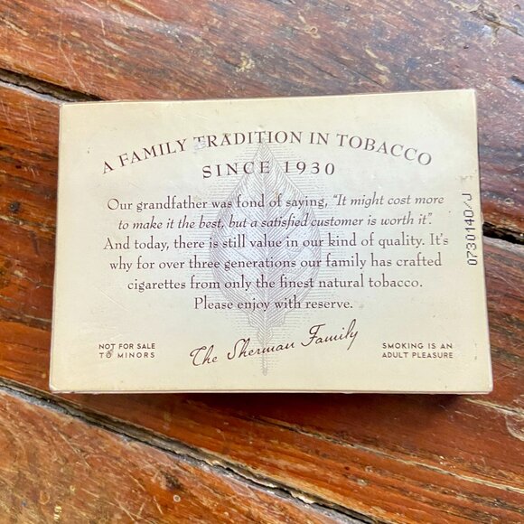 Vintage Nat Sherman's MCD Luxury Cigarettes Box EMPTY USA EUC - Picture 3 of 3